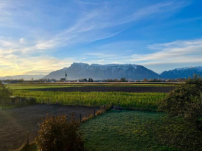 Ferienhaus Am Weitfeld - Ruheoase mit Garten & Bergblick nahe Salzburg